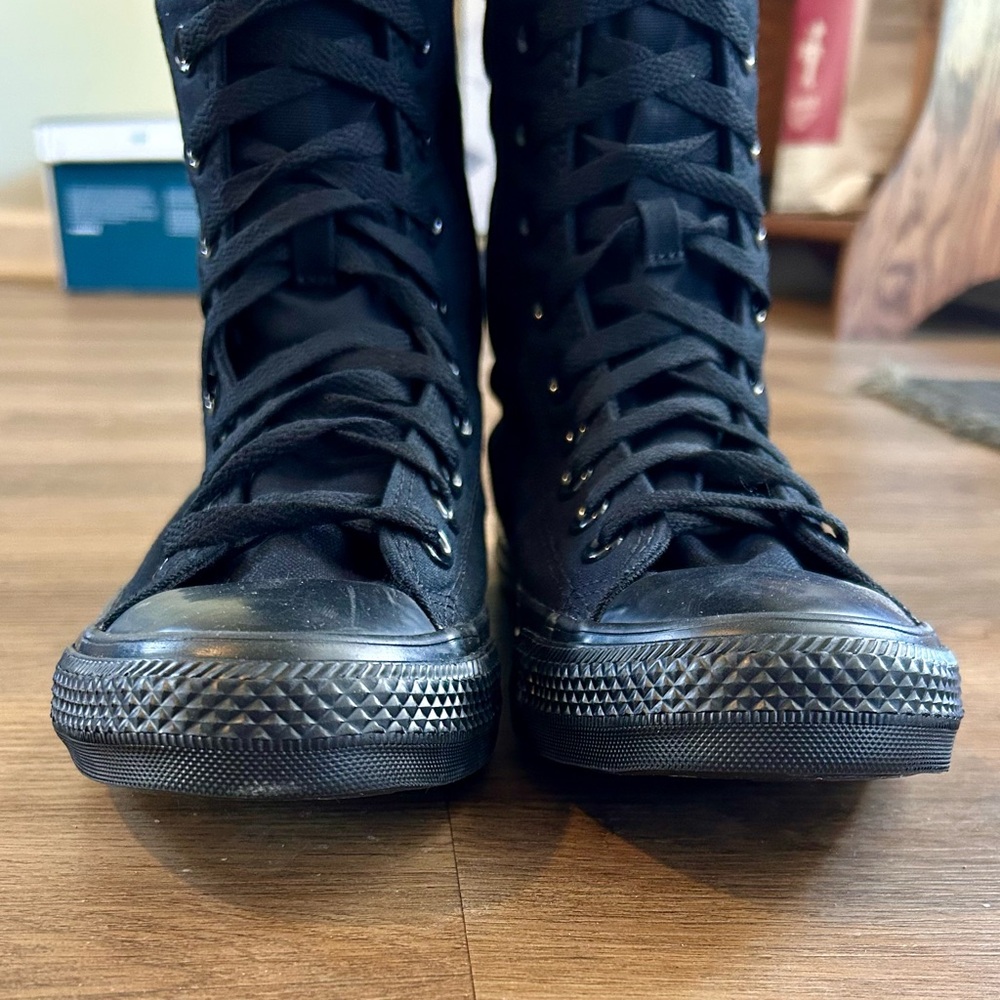 NWT Converse Chuck Taylor All Star XX-Hi knee-high sneakers. Black Size 8.5 - Picture 9 of 13